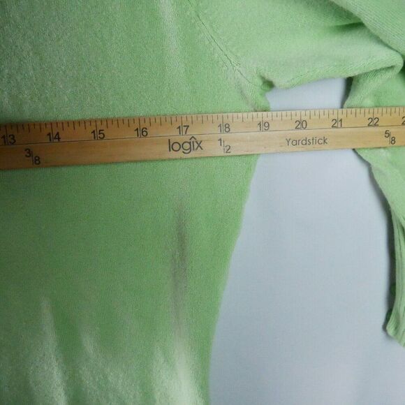 George Woman's Size L (12/14) Green Lightweight Button Up Cardigan 3/4 Sleeve - Picture 8 of 11